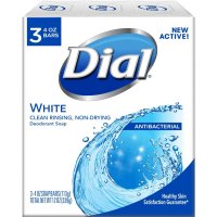 Dial Bath Soap Antibacterial White 3PK of 4oz Bars