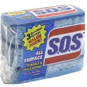 SOS Scrubber Sponge All Surface 3CT PKG