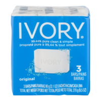Ivory Bath Soap Classic Personal Size 3PK of 3.1oz Bars