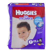 Huggies Little Movers Diapers Size 3 (16-28LB) Jumbo Pack 28CT PKG