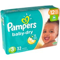 Pampers Baby Dry Size 3 (16-28LB) Jumbo Pack 32CT PKG