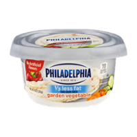 Philadelphia Cream Cheese Garden Vegetable 1/3 Less Fat 8oz Tub