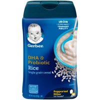 Gerber Cereals DHA Rice Single Grain 8oz PKG