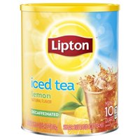 Lipton Iced Tea Mix Decaffeinated Lemon Sugar Makes 10 Quarts 26.5oz Can