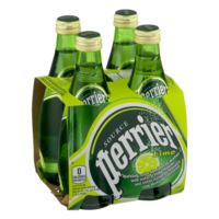 Perrier Sparkling Mineral Water Lime 4PK of 11.15oz Bottles