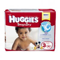 Huggies Snug & Dry Diapers Size 3 (16-28LB) Jumbo Pack 34CT PKG
