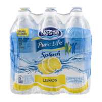 Nestle Pure Life Splash Water Lemon 6PK of 16.9oz Bottles
