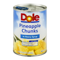 Dole Pineapple Chunks in Heavy Syrup 20oz Can