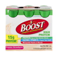 Boost Nutritional Drink High Protein Creamy Strawberry 8oz EA 6PK