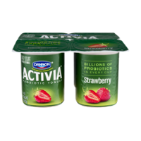 Dannon Activia Probiotic Yogurt Strawberry 4oz EA 4PK product image