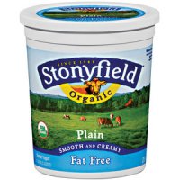 Stonyfield Farm Fat Free Plain Yogurt 32oz Tub