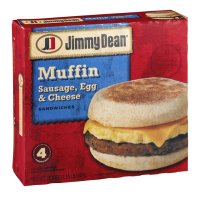 Jimmy Dean Muffin Sandwiches Sausage, Egg and Cheese Meal Size 4CT