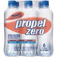 Propel Zero Vitamin Enhanced Water Peach 16.9oz Bottles 6PK