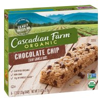 Cascadian Farm Organic Chewy Granola Bars Choc Chip 6CT 7.4oz Box