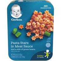 Gerber Graduates Pasta Stars in Meat Sauce with Green Beans 6.8oz PKG