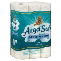 Angel Soft Bath Tissue Single Roll 2-Ply Unscented 24CT