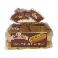 Arnold 100% Whole Wheat Hot Dog Rolls 8CT product image