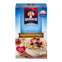 Quaker Instant Oatmeal Maple & Brown Sugar Lower Sugar 10PK 11.9oz Box