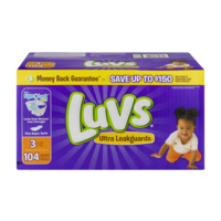 Luvs Diapers Size 3 (16-28LB) 104CT