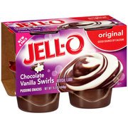 Jell-O Pudding Chocolate & Vanilla Swirls 4oz EA 4CT