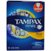 Tampax Pearl Tampons Regular Absorbency w Plastic Applicator Unscented 18CT
