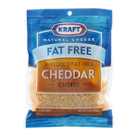 Kraft Fat Free Shredded Cheddar Cheese 7oz PKG