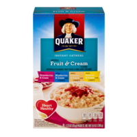 Quaker Instant Oatmeal Fruit & Cream Variety 8PK 9.8oz Box