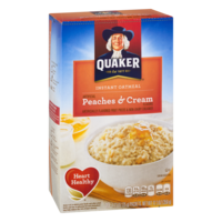 Quaker Instant Oatmeal Peaches & Cream 10PK 12.3oz Box