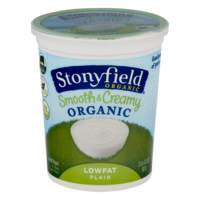 Stonyfield Farm Organic Yogurt Low Fat Plain 32oz Tub