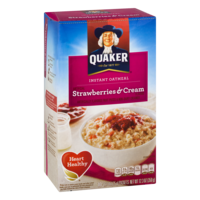 Quaker Instant Oatmeal Strawberries & Cream 10PK 12.3oz Box