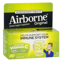 Airborne Effervescent Health Formula Tablets Lemon-Lime 10CT