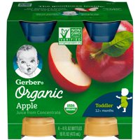 Gerber Organic 100% Apple Juice 4PK 4oz EA