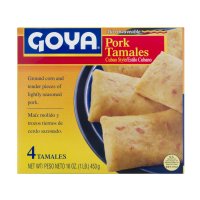 Goya Tamales Frozen Microwavable Ground Corn & Pork 4CT 16oz Box