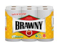 Brawny Paper Towels 2-Ply White Big Rolls 6CT