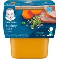 Gerber 2nd Foods Turkey and Rice Nutritious Dinner 4oz 2PK product image