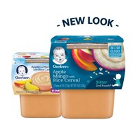 Gerber 2nd Foods Apples & Mangos with Rice Cereal 3.5oz 2Pack