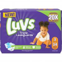Luvs Diapers Size 3 (16-28LB) Jumbo Pack 34CT PKG