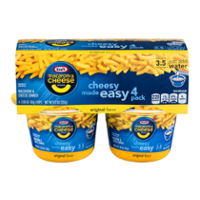 Kraft Easy Mac Original Cup Macaroni & Cheese Dinner 4CT 2.05oz EA 8.2oz PKG