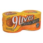 9 Lives Wet Cat Food Tuna Select with Egg 4PK of 5.5oz Cans 22oz PKG