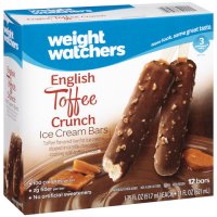 Weight Watchers Ice Cream Bars English Toffee Crunch 12CT 21oz Box