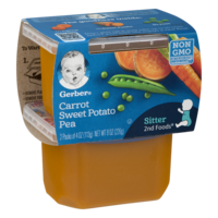 Gerber 2nd Foods Carrot Sweet Potato Pea 4oz 2PK