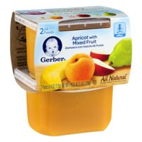 Gerber 2nd Foods Apricots with Mixed Fruit All Natural 4oz 2PK product image