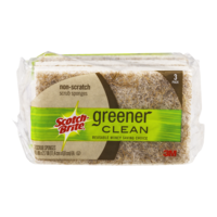 Scotch-Brite Greener Clean Natural Fiber Non-Scratch Scrub Sponge 3CT