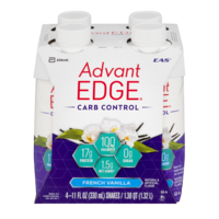 EAS AdvantEDGE Carb Control High Protein Drink French Vanilla 4PK of 11oz EA