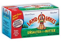 Land O Lakes Butter Unsalted Sticks 4 Quarters 1LB Box