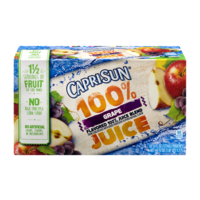 Capri Sun 100% Juice Pouches Grape 10CT 6oz EA 60oz PKG