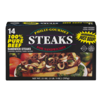 Philly Gourmet Steaks For Sandwiches 14CT 24oz PKG