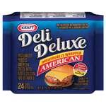 Kraft Deli Deluxe American Cheese Singles 24CT 16oz PKG