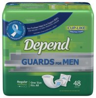 Depend Guards For Men Moderate Absorbency One Size Fits All 52CT PKG