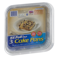 Hefty EZ Foil Cake Pans with Covers 8x8 3CT PKG
